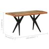 vidaXL Table &agrave; manger 140x70x76 cm Bois de r&eacute;cup&eacute;ration massif