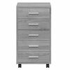 vidaXL Armoire à tiroirs avec roulettes Sonoma gris Bois d'ingénierie