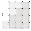 vidaXL Cubes de rangement 12 pcs Transparent PP