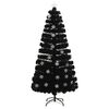 vidaXL Sapin de No&euml;l et flocons de neige LED Noir 150 cm Fibre optique
