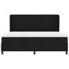 vidaXL Lit &agrave; ressorts avec matelas Noir 200 x 200 cm tissu