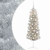 vidaXL Sapin de No&euml;l artificiel &eacute;troit avec boules 150 cm 150 LED