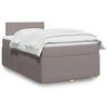 vidaXL Sommier &agrave; lattes de lit avec matelas taupe 120x190 cm tissu