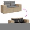 vidaXL Salon de jardin avec coussins 5 pcs beige r&eacute;sine tress&eacute;e