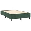 vidaXL Sommier &agrave; lattes de lit et matelas Vert fonc&eacute; 120x200cm Velours