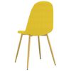 vidaXL Chaises &agrave; manger lot de 4 Jaune moutarde Velours