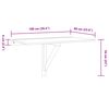 vidaXL Table murale pliable Noir 100x60x56 cm Bois d'ingénierie