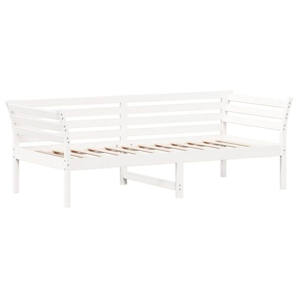 vidaXL Lit de jour sans matelas blanc 90x200 cm bois de pin massif