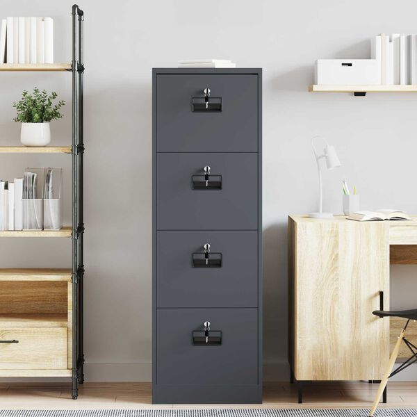 vidaXL Cabinet de Dossier avec tiroir Anthracite 45,5 x 42 x 139 cm