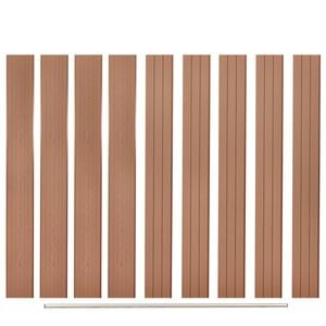 vidaXL Panneaux de cl&ocirc;ture de remplacement 9 pcs WPC 170 cm Marron