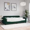 vidaXL Lit de jour avec matelas vert fonc&eacute; 100x200 cm velours