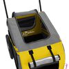 vidaXL Remorque de v&eacute;lo pour animaux de compagnie jaune et noir