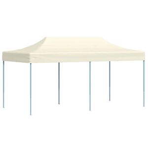 vidaXL Tente pliable 3 x 6 m Blanc cr&egrave;me