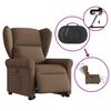 vidaXL Fauteuil inclinable &eacute;lectrique marron tissu