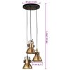 vidaXL Lampe suspendue 25 W laiton antique 30x30x100 cm E27
