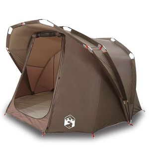 vidaXL Tente de pêche 4 personnes marron imperméable