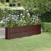 vidaXL Lit surélevé de jardin Acier galvanisé marron