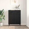 vidaXL Buffet Ch&ecirc;ne noir 69,5 x 34 x 90 cm Bois d'ing&eacute;nierie