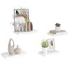 vidaXL &Eacute;tag&egrave;re murale flottante 4 pcs Blanc brillant 40x23x3,8 cm MDF