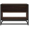 vidaXL Meuble TV ch&ecirc;ne marron 61x40x46 cm bois d'ing&eacute;nierie et m&eacute;tal