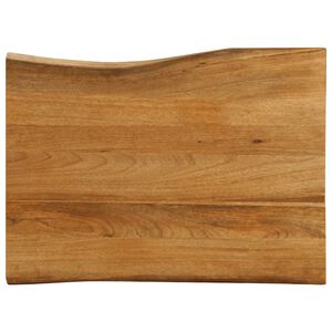 vidaXL Dessus de table 80x60x3,8 cm bord vivant bois massif manguier