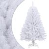 vidaXL Sapin de No&euml;l artificiel &agrave; charni&egrave;res avec support blanc 120 cm