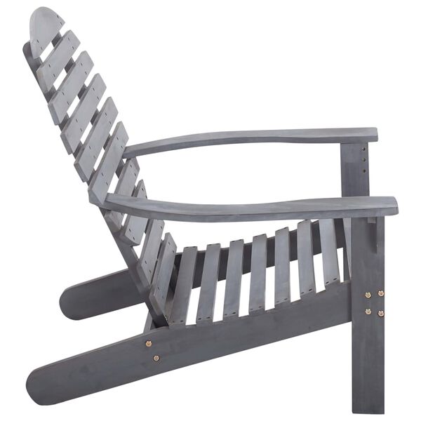 vidaXL Chaise Adirondack Bois d'acacia massif Gris