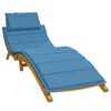 vidaXL Coussin de chaise longue bleu m&eacute;lang&eacute; 186x58x4 cm tissu