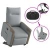 vidaXL Fauteuil inclinable Gris clair Tissu
