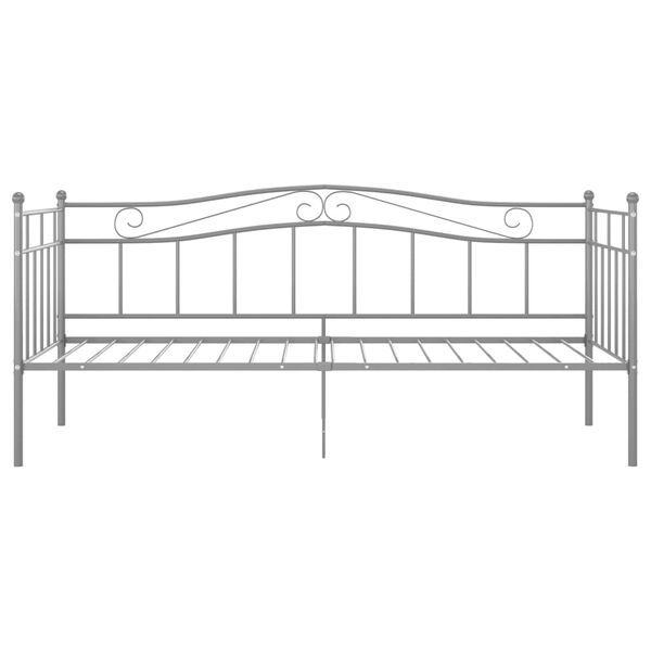 vidaXL Cadre de canapé-lit sans matelas gris métal 90x200 cm