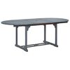 vidaXL Ensemble de salle à manger de jardin 5 pièces (150-200) x 100 cm en bois d'acacia massif gris
