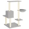 vidaXL Arbre à chat avec griffoirs en sisal Gris clair 95 cm