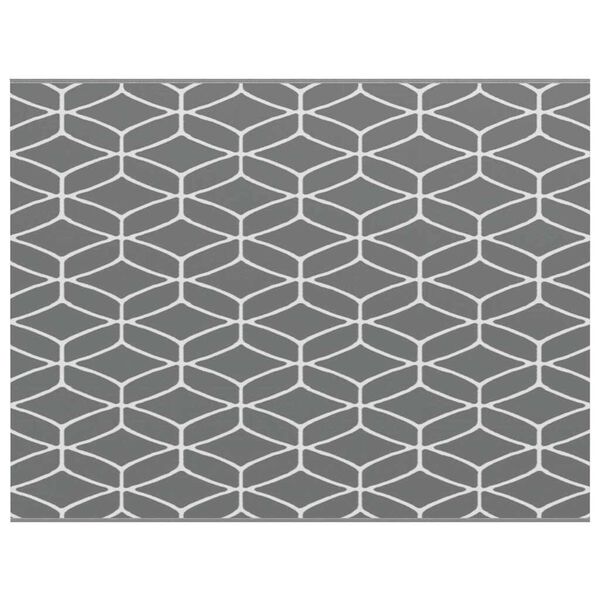 vidaXL Tapis d'extérieur ARAKIL Gris et blanc 250 x 300 cm PP