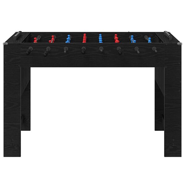 vidaXL Table de Foosball Ch&ecirc;ne Noir 125 x 60,5 x 80 cm