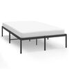 vidaXL Cadre de lit m&eacute;tal sans matelas noir 135x190 cm