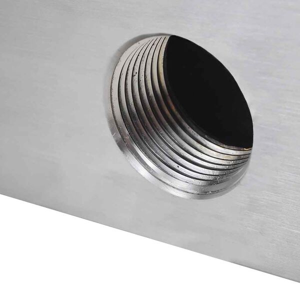 vidaXL Lame d'eau rectangulaire 45 cm Acier inoxydable pour piscine