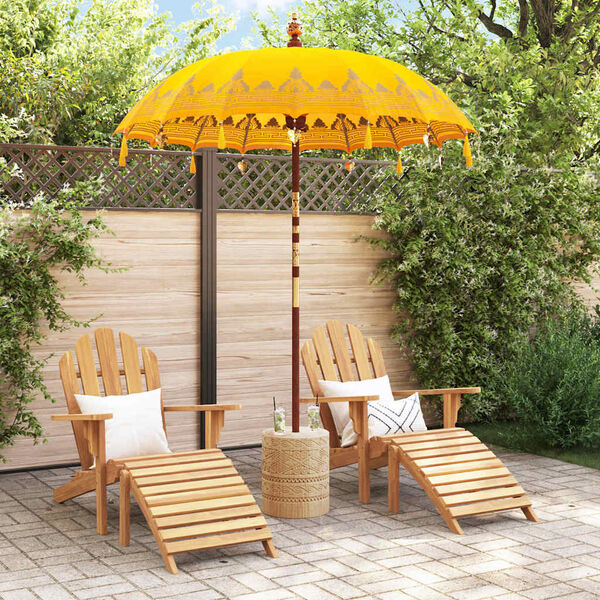 vidaXL Parasol balinais Jaune 185 x 185 x 260 cm
