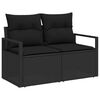 vidaXL Ensemble de canap&eacute; de jardin avec coussin 11 pcs Noir polyrotin