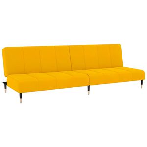 vidaXL Canap&eacute;-lit 2 places jaune velours