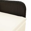 vidaXL Ensemble de bistro de jardin 5 pcs coussins noir poly rotin