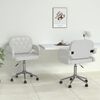 vidaXL Chaises pivotantes &agrave; manger lot de 2 blanc similicuir