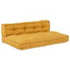 vidaXL Coussin de canap&eacute; sur palette 2 pcs Jaune 120 x 80 x 38 cm