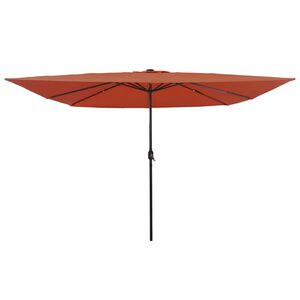 vidaXL Parasol de jardin Terre cuite 295 x 295 x 245 cm