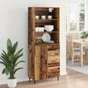 vidaXL Haut Armoire avec tiroir 2 pcs Bois Ancien Bois d'ing&eacute;nierie