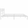 vidaXL Cadre de lit m&eacute;tal sans matelas et t&ecirc;te de lit blanc 183x213 cm