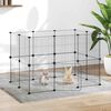 vidaXL Cage animaux de compagnie &agrave; 20 panneaux et porte Noir 35x35 cm
