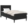 vidaXL Cadre de lit avec matelas Noir 100 x 200 cm Velours