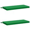 vidaXL Coussins de Banc SOEST 2 pc 100 % polyester Vert 80 x 40 x 5 cm