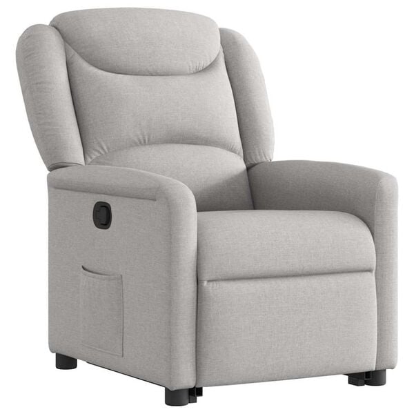vidaXL Fauteuil inclinable gris nuage tissu