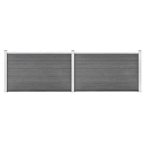 vidaXL Cl&ocirc;ture de jardin WPC 353x106 cm Gris